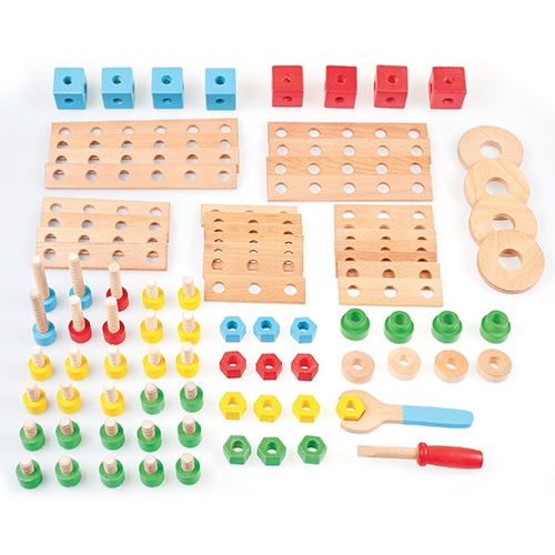 [TPCT0062] SET COSTRUZIONI IN LEGNO - PZ. 91