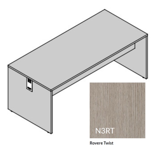 [170011RT] SCRIVANIA F PANNELLO L160 P80 H75 F FY1S104 Rovere Twist