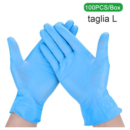 [480539L] GUANTI IN NITRILE Cf. 100 Pz. taglia L (senza talco)