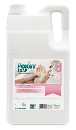 [480035] Sapone Liquido Lavamani POKET SOAP - 5 Lt.
