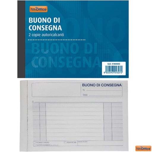 [500011] Buoni CONSEGNA 12x17 cm. da 50x2 copie autocopianti
