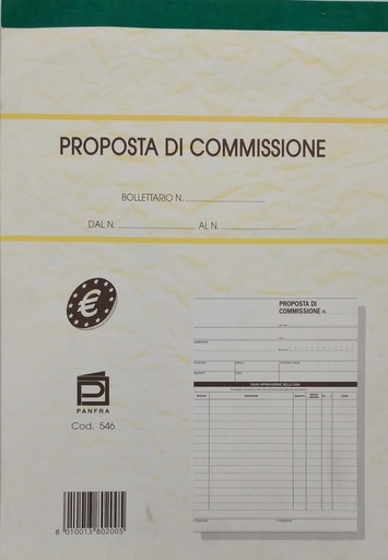 [500182] Copia Commissioni A5 50x2 copie autocopianti - 21x15 cm