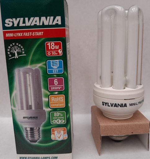[630203] Lampada R.E. 18W=90W E27 GR RISP. 80% A