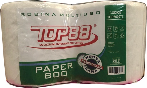 [660077] Bobina Asciugamani PAPER800 2 Veli Pz.2 Pura Cellulosa