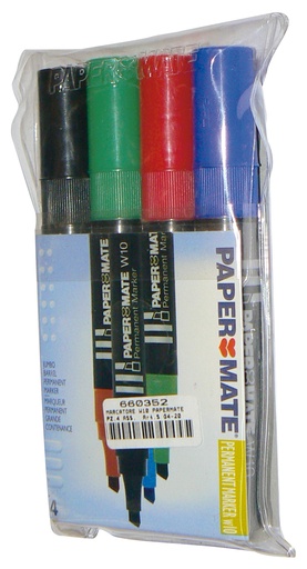 [660352] Marcatore W10 PAPERMATE Pz.4 Assortiti in Taschetta