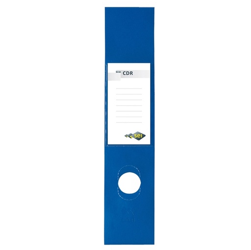[D25333] Busta 10 copridorso CDR PVC adesivi blu 7x34,5cm SEI ROTA