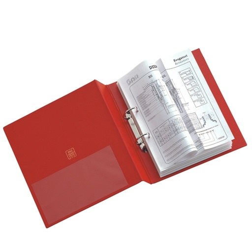 [D25451] Raccoglitore STELVIO 50 A4 2D rosso 22x30cm SEI ROTA