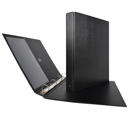 [D25468] Raccoglitore STELVIO 25 A4 4R nero 22x30cm SEI ROTA