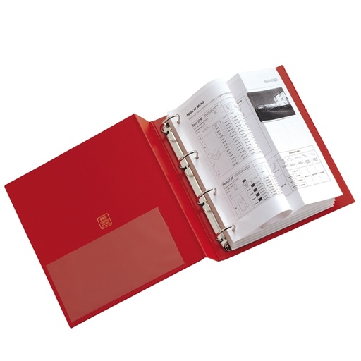 [D25475] Raccoglitore STELVIO 40 A4 4R rosso 22x30cm SEI ROTA