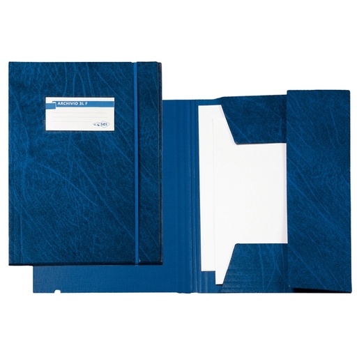 [D25593] CARTELLINA ARCHIVIO 3L F BLU 25X35CM
