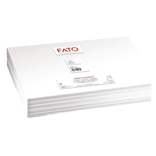 [D102551] Tovaglietta in fibra riciclata Easy Ecolabel  30x40cm.  bianco conf. 480 pezzi