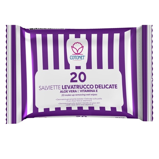 [D102606] Salvietta struccante Delicate  - conf. 20 pezzi Cotonet