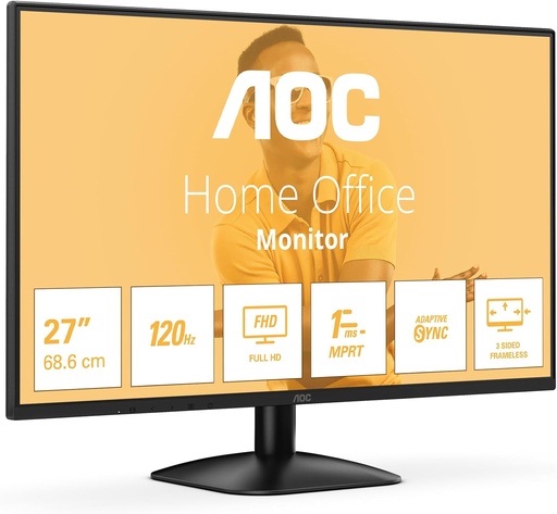 [522693] Monitor 27" AOC Full HD 120 Hz sincronizzazione adattiva dell'immagine 1920x1080, 1x D-Sub, 1x HDMI