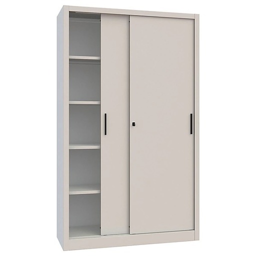 [172455] Armadio Metallico ANTE SCORREVOLI LS L120 P45 H200 GRIGIO - 4 Ripiani