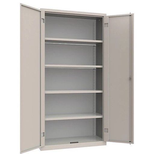 [174213] Armadio Metallico ANTE BATTENTI L100 P45 H200 GRIGIO - 4 Ripiani