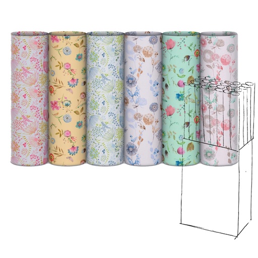 [D100021] Rotolo ecocarta Fiori di Campo 70X200cm Rex Sadoch