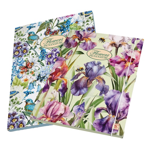 [D100054] Cartella con elastico 26x35,5x1,2cm Pigna Nature Flowers