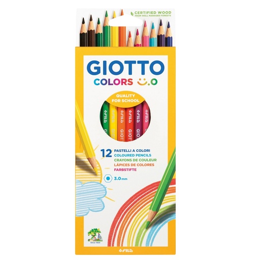 [D100061] Astuccio 12 matite colorate Colors 3.0 Giotto