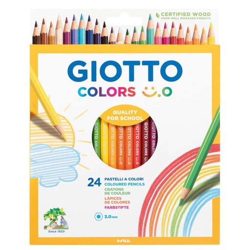 [D100062] Astuccio 24 matite colorate Colors 3.0 Giotto