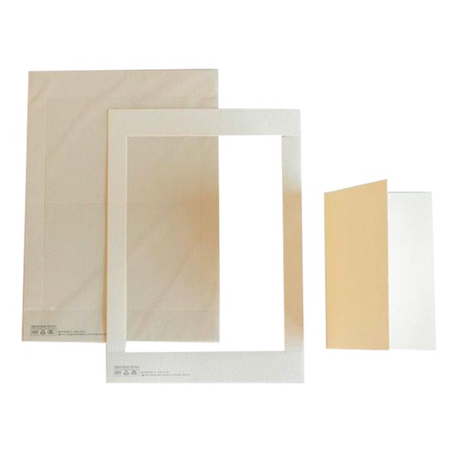 [D100078] 10 cartoncini prefustellati 117x170mm bianco martellato Kartos