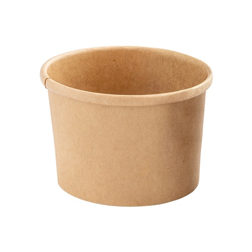 [D100114] 25 Bowl per zuppe monouso 360ml in cartoncino avana Signor Bio