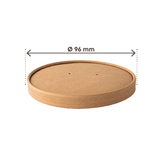 [D100119] 25 Coperchi per bowl portazuppe monouso da 180 a 480ml avana Signor Bio