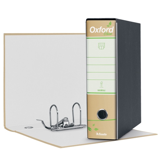 [D100126] Registratore OXFORD GREEN G83 avana dorso 8cm f.to commerciale ESSELTE