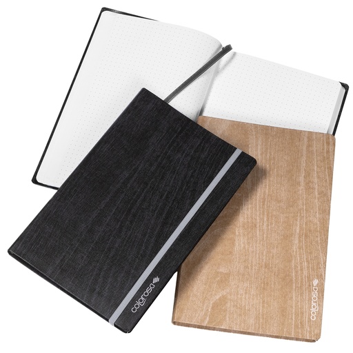 [D100132] Taccuino WOOD c/elastico 192pag 13,5x21,5cm Colorosa Ri.Plast