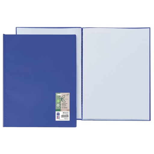 [D100136] Portalistini Ermes in PP riciclato 40 buste blu Sei rota