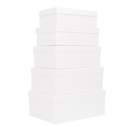 [D100142] Set 5 scatole regalo in cartone fantasia Pearl