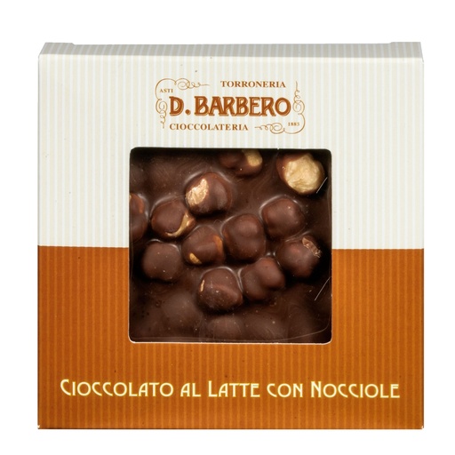 [D100192] Tavoletta di cioccolato al latte con nocciole 120gr in astuccio -stagionale