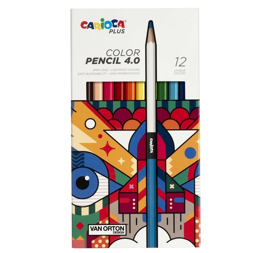 [D100224] Astuccio 12 matite colorate assortiti Carioca Plus