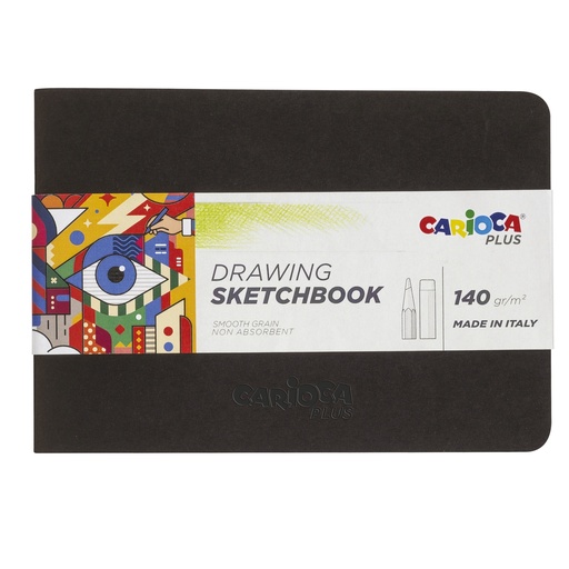 [D100237] Sketchbook 20 fogli carta 140gr f.to A5 Carioca Plus