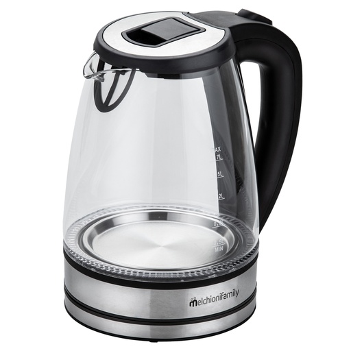 [D100340] Bollitore elettrico cordless con caraffa in vetro 2200W Melchioni