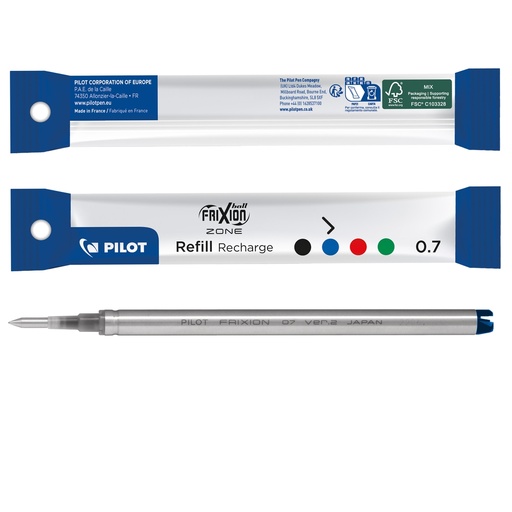 [D100403] Refill sfera Frixionball Zone 0.7mm blu Pilot