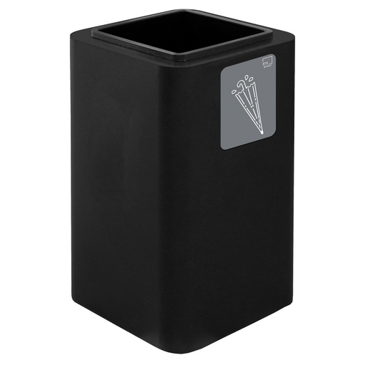 [D100473] Portaombrelli Cubo 38x38x65cm in acciaio nero Stilcasa
