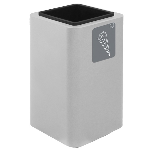 [D100474] Portaombrelli Cubo 38x38x65cm in acciaio bianco Stilcasa