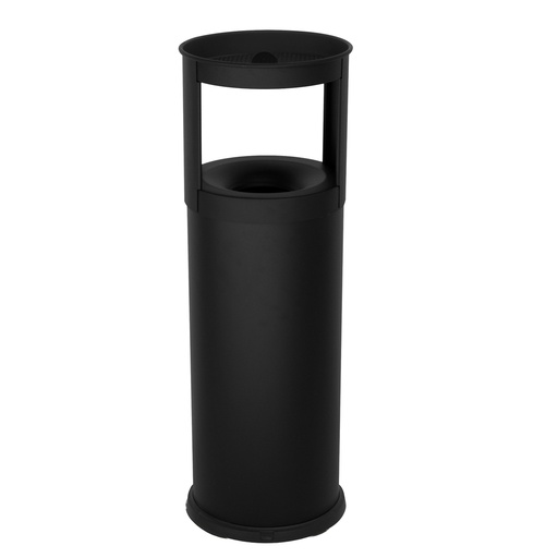 [D100477] Gettacarte autoestinguente con posacenere 25L in acciaio nero Stilcasa