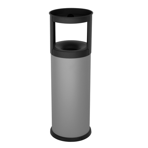 [D100478] Gettacarte autoestinguente con posacenere 25L in acciaio grigio Stilcasa
