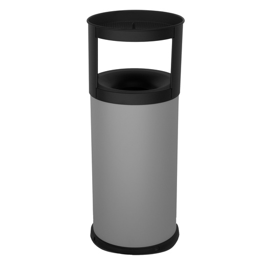 [D100480] Gettacarte autoestinguente con posacenere 40L in acciaio grigio Stilcasa