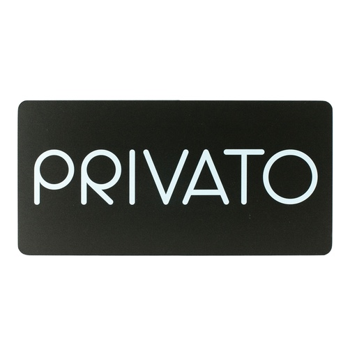 [D100493] Pittogramma Privato 32,5 x 16cm PVC nero/bianco Stilcasa