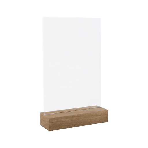 [D100511] Portadepliant con base in legno massello A5 -15x21cm Lebez