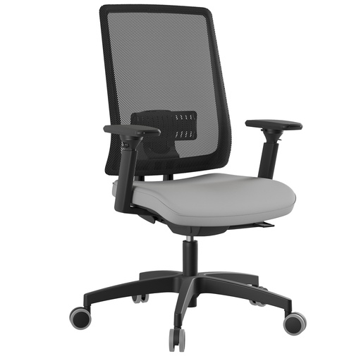 [D100553] Poltrona semidirezionale X-Pro Grigio c/ braccioli regolabili