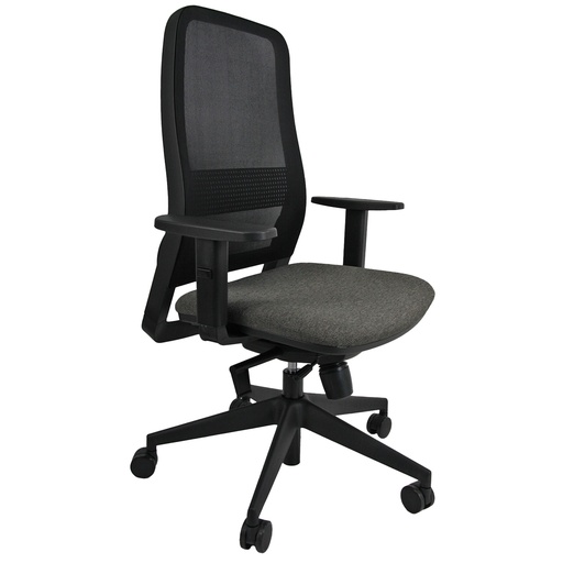 [D100555] Poltrona semidirezionale Titan Nero c/ braccioli regolabili