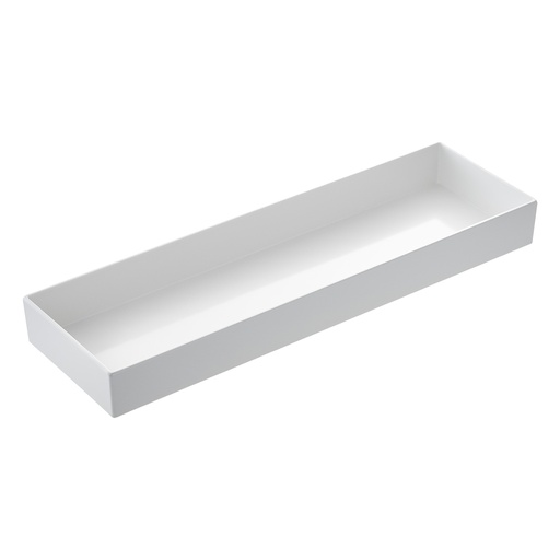 [D100575] Vassoio Venezia in melamina GN 2/4 - 53x16,2x6cm bianco Leone