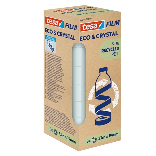 [D100600] Torre 8rt crystal recycled 19mmx33m TesaFilm