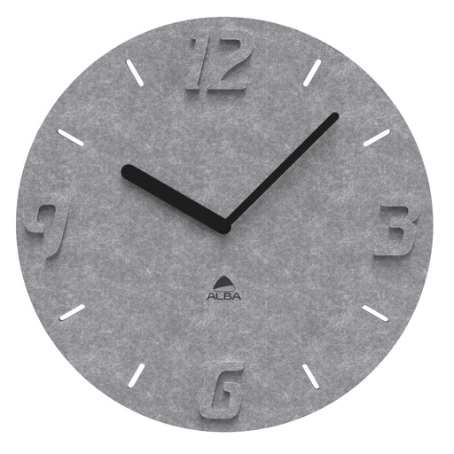[D100605] Orologio da parete PET effetto 3D D30cm grigio Alba