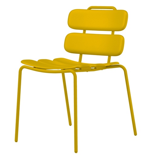 [D100628] Seduta collettivita' Lemon s/braccioli giallo Unisit