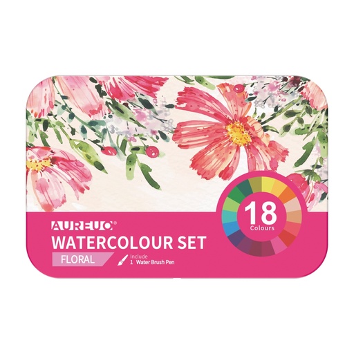 [D100711] Set 18 demi-godet + pennello brush colori floreali DOM