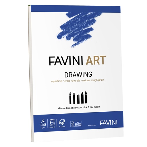 [D100782] Blocco collato Drawing Favini Art 30fg 140gr A4